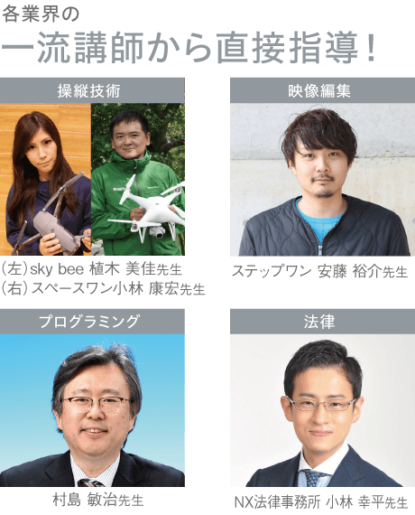 各業界の一流講師から直接指導!