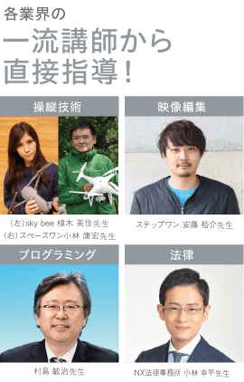 各業界の一流講師から直接指導!
