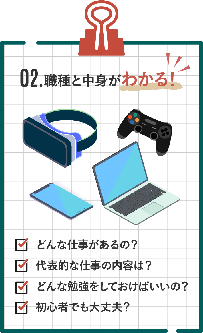 02.職種と中身がわかる!