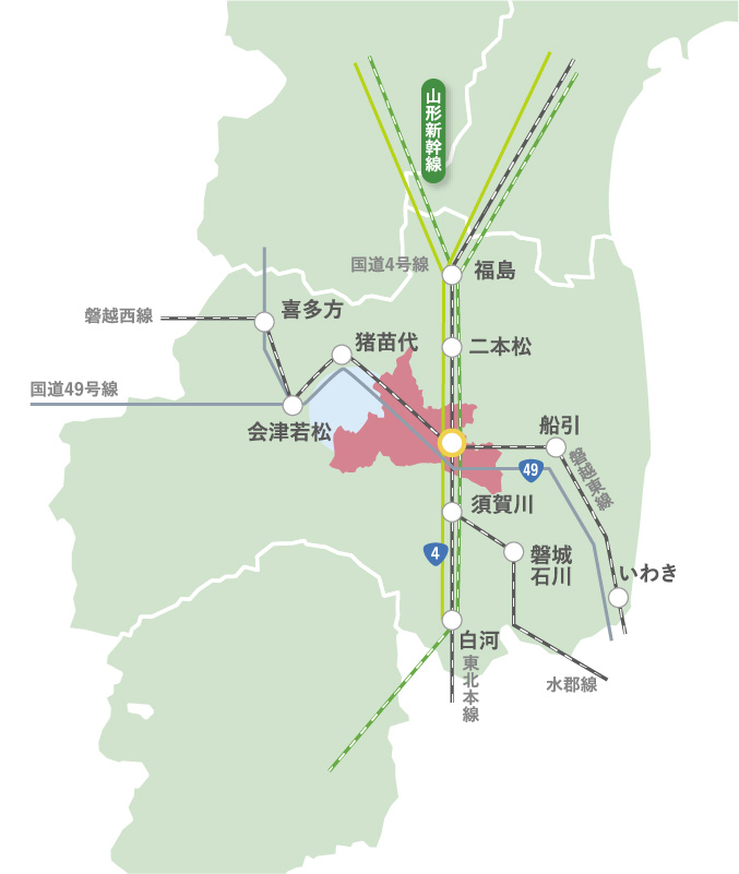 福島県内各地マップ