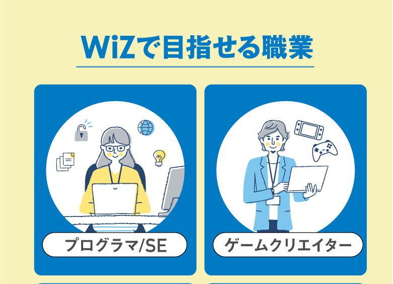 WiZで目指せる職業